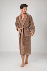 Халат мужской махровый 1210 Rembo бежевый Nusa