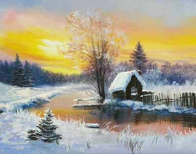 Зима на речке