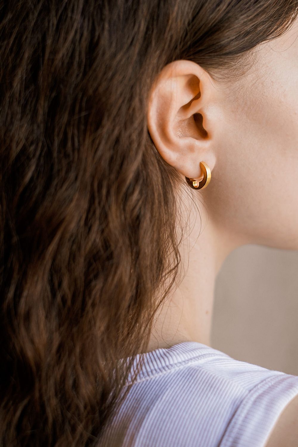 Серьги Замочки Сатин, позолота