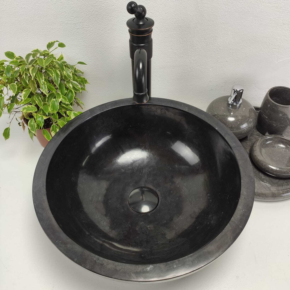 Раковина из мрамора Bowl Black Small BM-61094 40*40*15