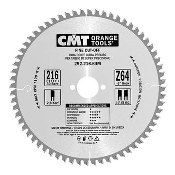 Пильный диск универсальный 165x20x2,2/1,6 10° 15° ATB Z=40 CMT 292.165.40H