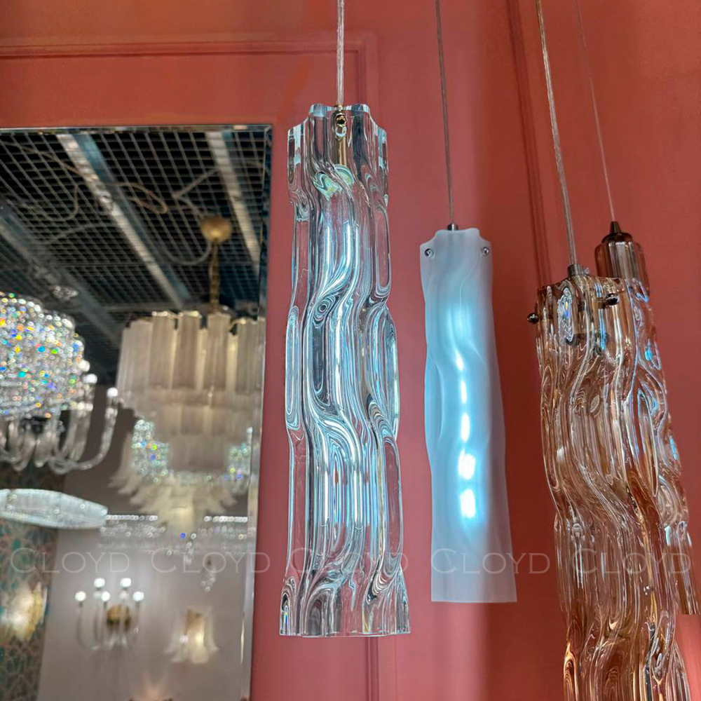 Подвесной светильник Cloyd ICEBERG-A P1 / Ø8 см - латунь - прозрачн. стекло (арт.11668)