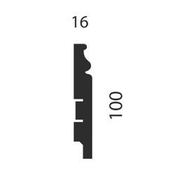 Плинтус под покраску, 100x16 мм