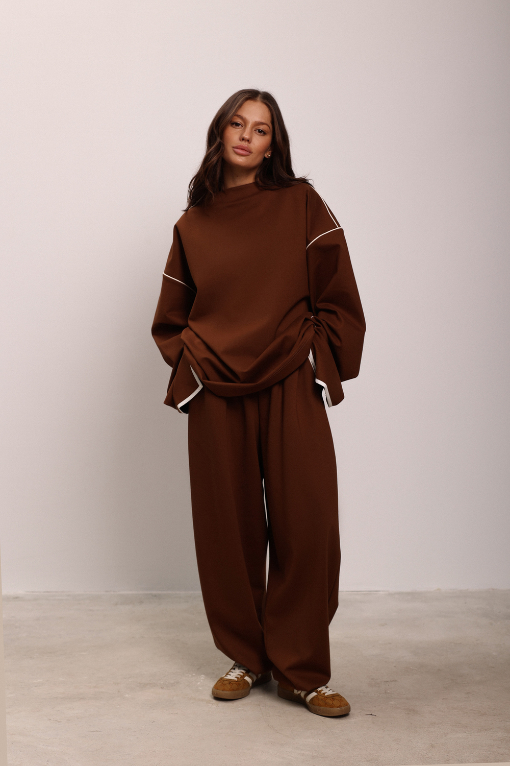 Брюки бананы из джерси