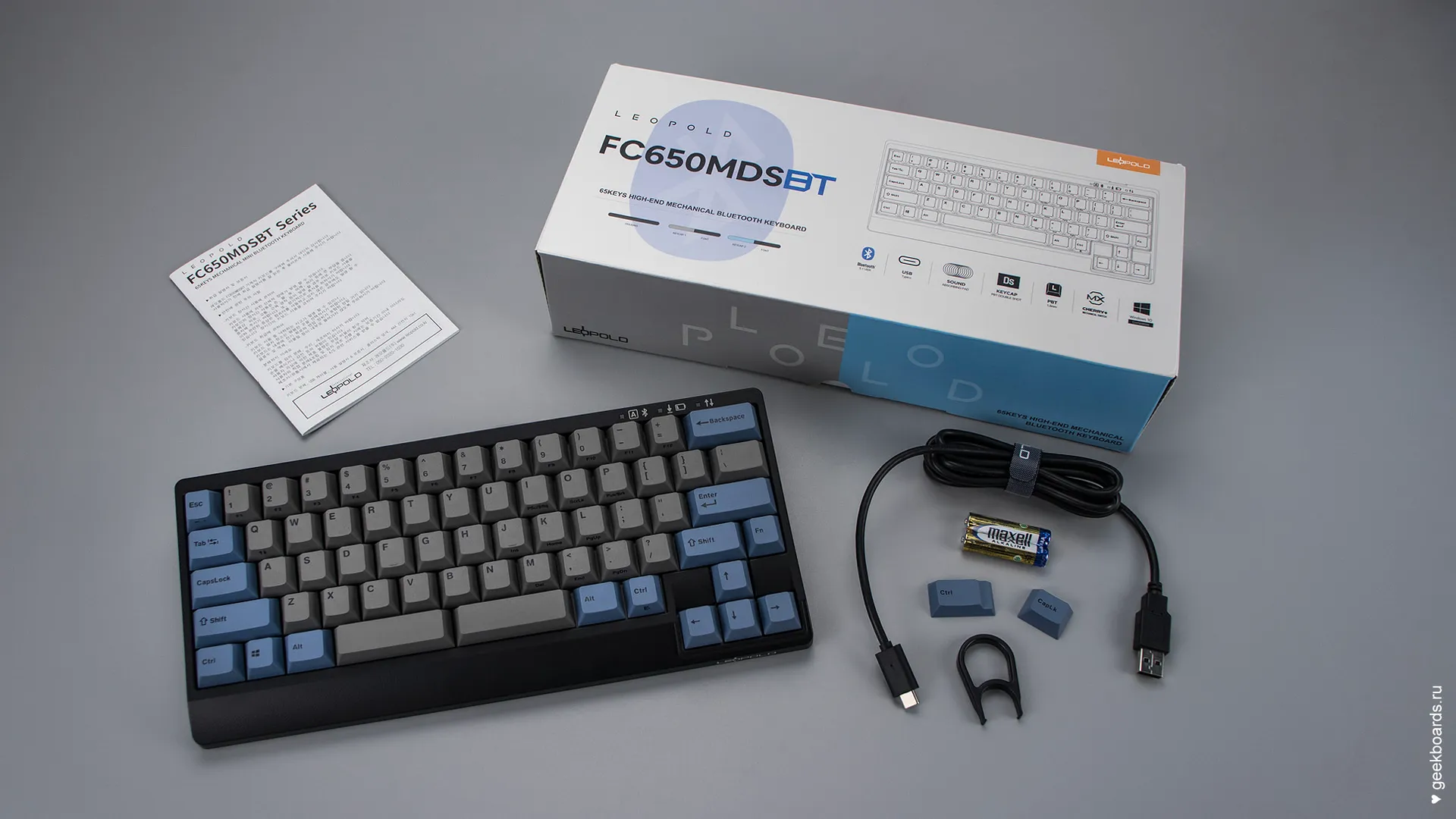 Leopold FC650M Double Space BT Gray — купить на сайте профессиональных  клавиатур Geekboards