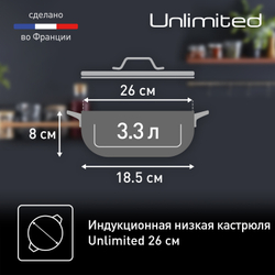 Мультифункциональная сковорода Tefal Unlimited 26 см G2557172