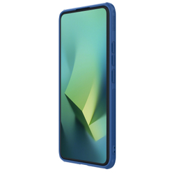 Противоударный чехол синего цвета от Nillkin для Xiaomi 14 Pro, серия Super Frosted Shield Pro (усиленная двухкомпонентная структура)