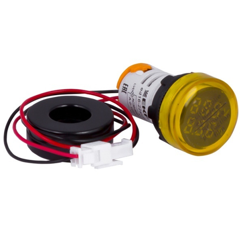 Индикатор значения тока и напряжения ED16-22AVD 100А 70-500В АС IP54 желтый PROxima EKF ed16-22avd-y