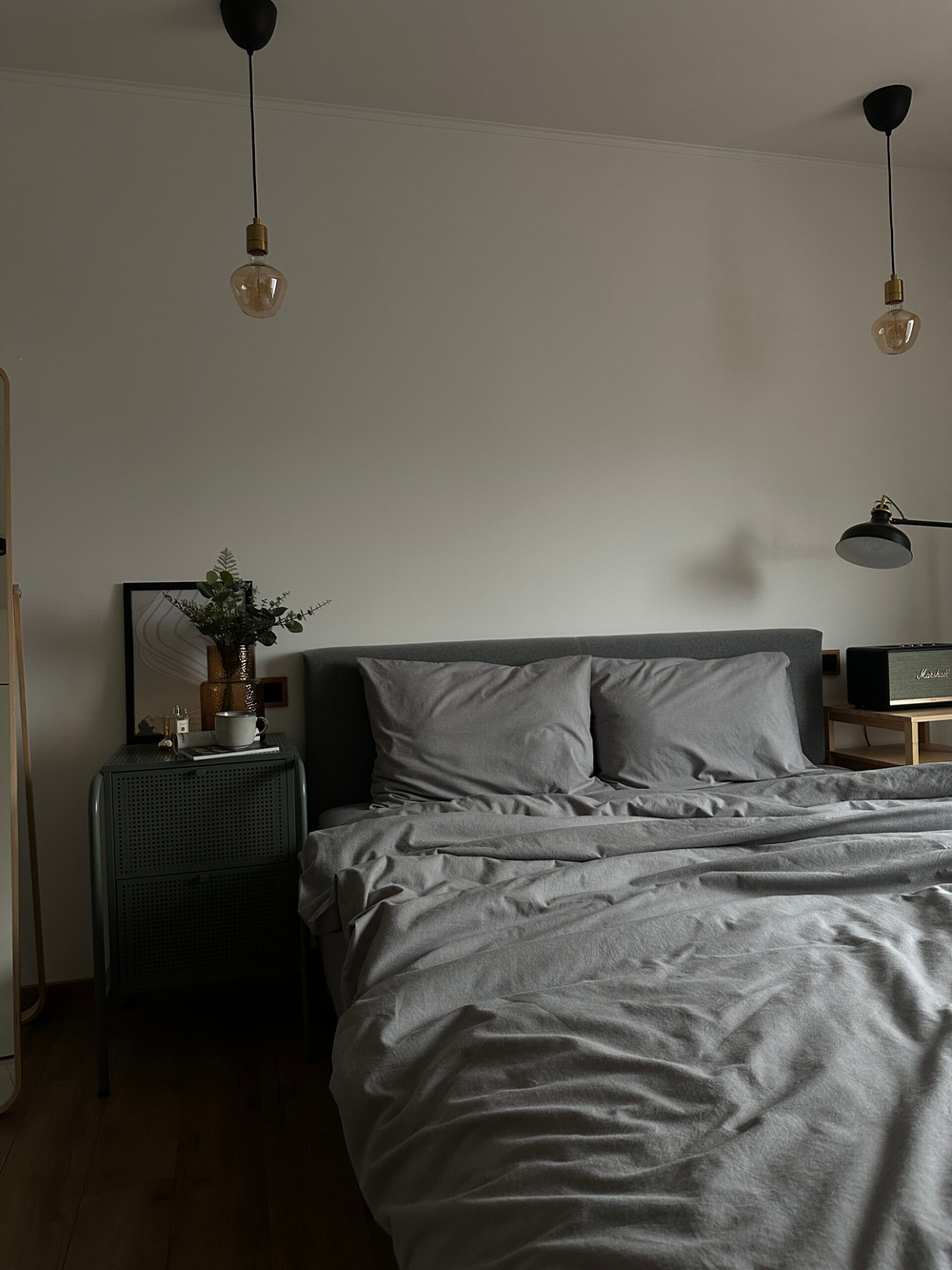 КПБ Евро с простыней на рез. 160х200 ВАРЕНЫЙ ХЛОПОК "Серый меланж"