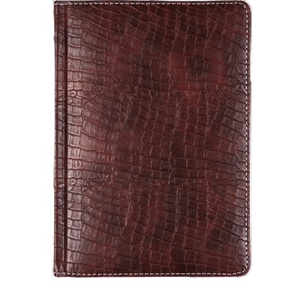 Ежедневник недат. А5 Attomex Croco 272стр., коричневый, тв.обл.,кожзам., ляссе, 70гр/м2