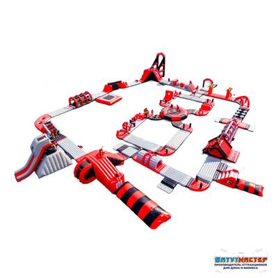 Большой надувной аквапарк для бизнеса «Коралловый риф», 39×29×5 м