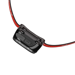 Фонарь Fenix налобный HL18R-T V2.0, черный с красным ремешком