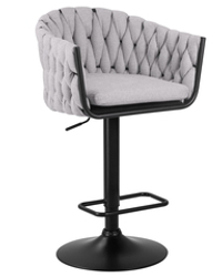 Стул барный DOBRIN LEON, серая ткань (LAR 275-17)