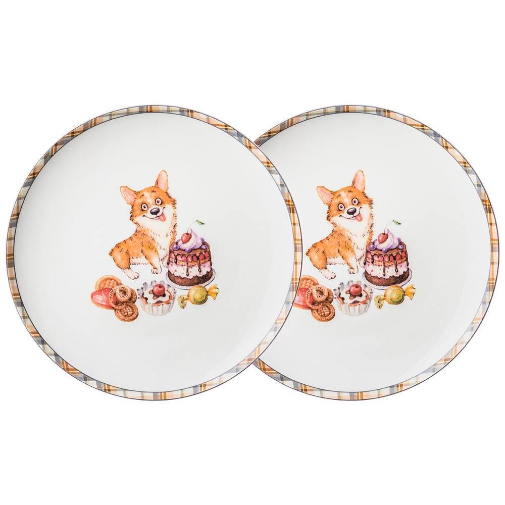 НАБОР ТАРЕЛОК ЗАКУСОЧНЫХ LEFARD "ЛУЧШИЕ ДРУЗЬЯ" 2 ШТ. 20,5 СМ (КОР=36ШТ.)