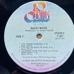Винтажная виниловая пластинка LP Barry White I've Got So Much To Give (США 1973)