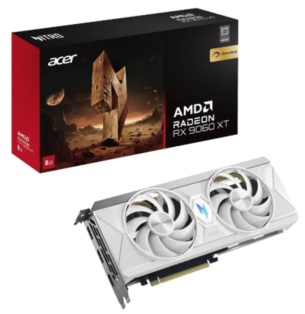 Видеокарта Acer Radeon RX 9060 XT NITRO WHITE OC (DP.Z4UWW.P02)