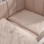 Комплект белья для классической кроватки Teddy Sateen 6 предметов цвет песочный