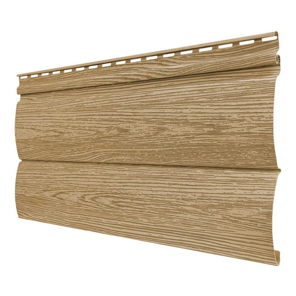 Сайдинг Tecos Lux Двойной оцилинд. брус Ангарская сосна 3660х230 мм