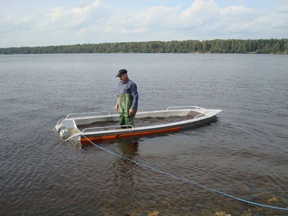 Алюминиевая лодка Wellboat-42 NexT румпельное управление