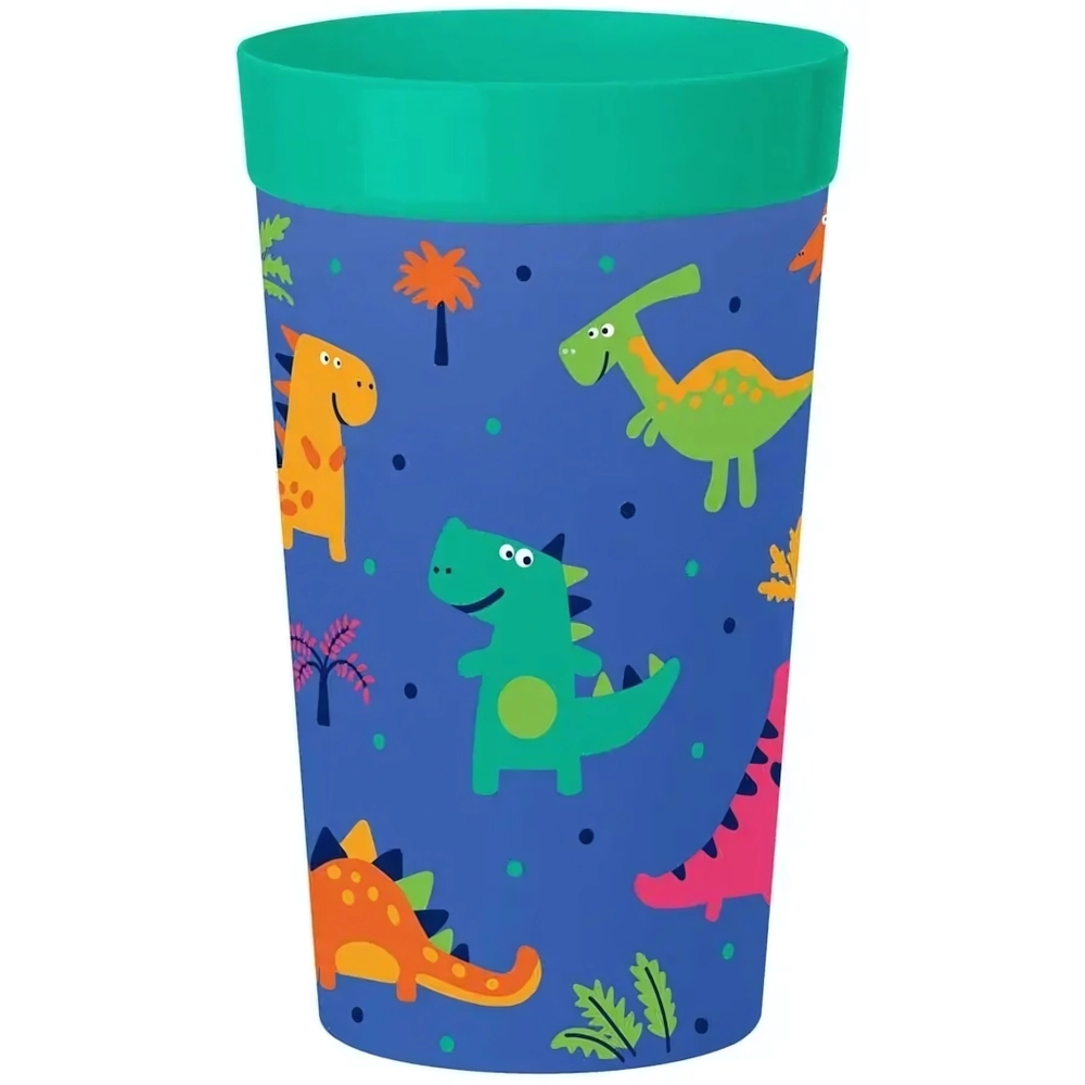 СТАКАН ДЕТСКИЙ С ДЕКОРОМ 380МЛ (Зеленый)