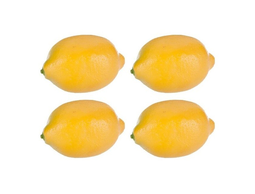 Набор из 4-х шт декор "Лимоны" желтые 45гр пластик