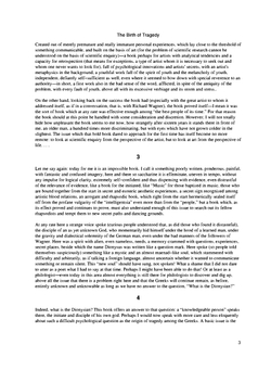 Birth of Tragedy | F. Nietzshe