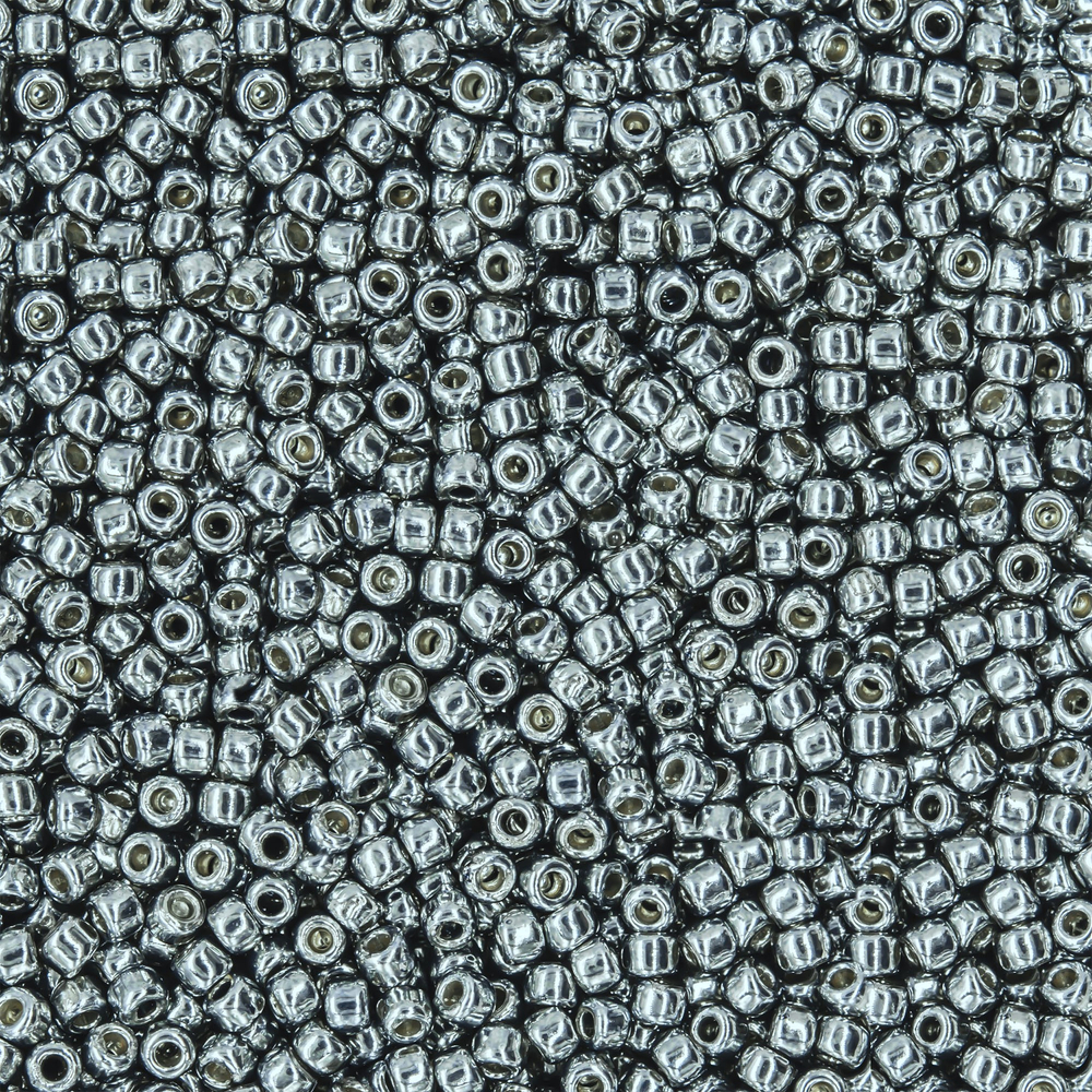 Японский бисер TOHO Round 15/0 (№PF565), непрозрачный глянцевый с металлическим блеском