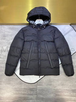 Мужская дутая пуховая куртка Moncler премиум класса с капюшоном