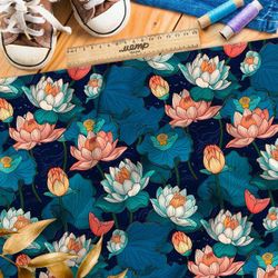 Ткань премиум мембрана ночные лилии