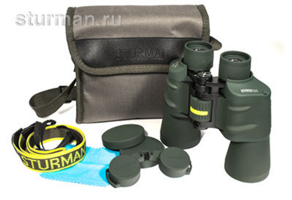 Бинокль Sturman 10x50 зеленого цвета