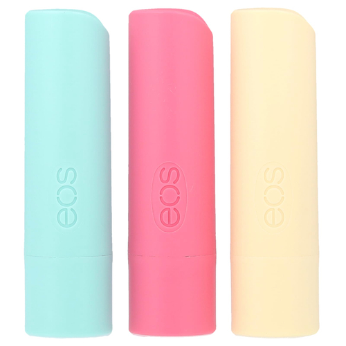 EOS, 100% натуральный органический бальзам для губ, ассорти вкусов, 3 шт. по 4 г (0,14 унции)