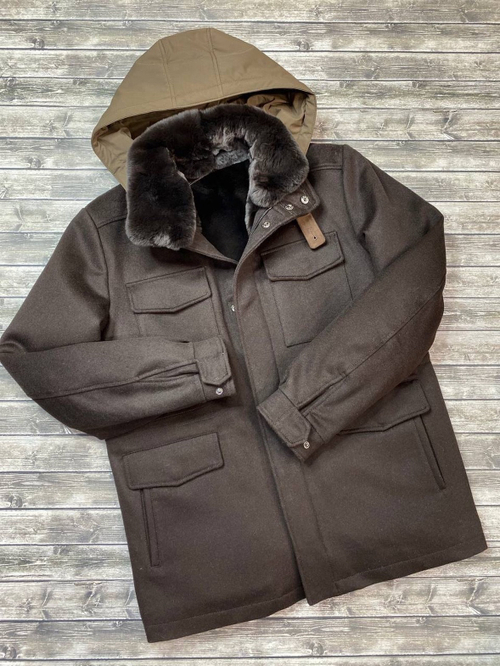 Кашемировое пальто Loro Piana с мехом