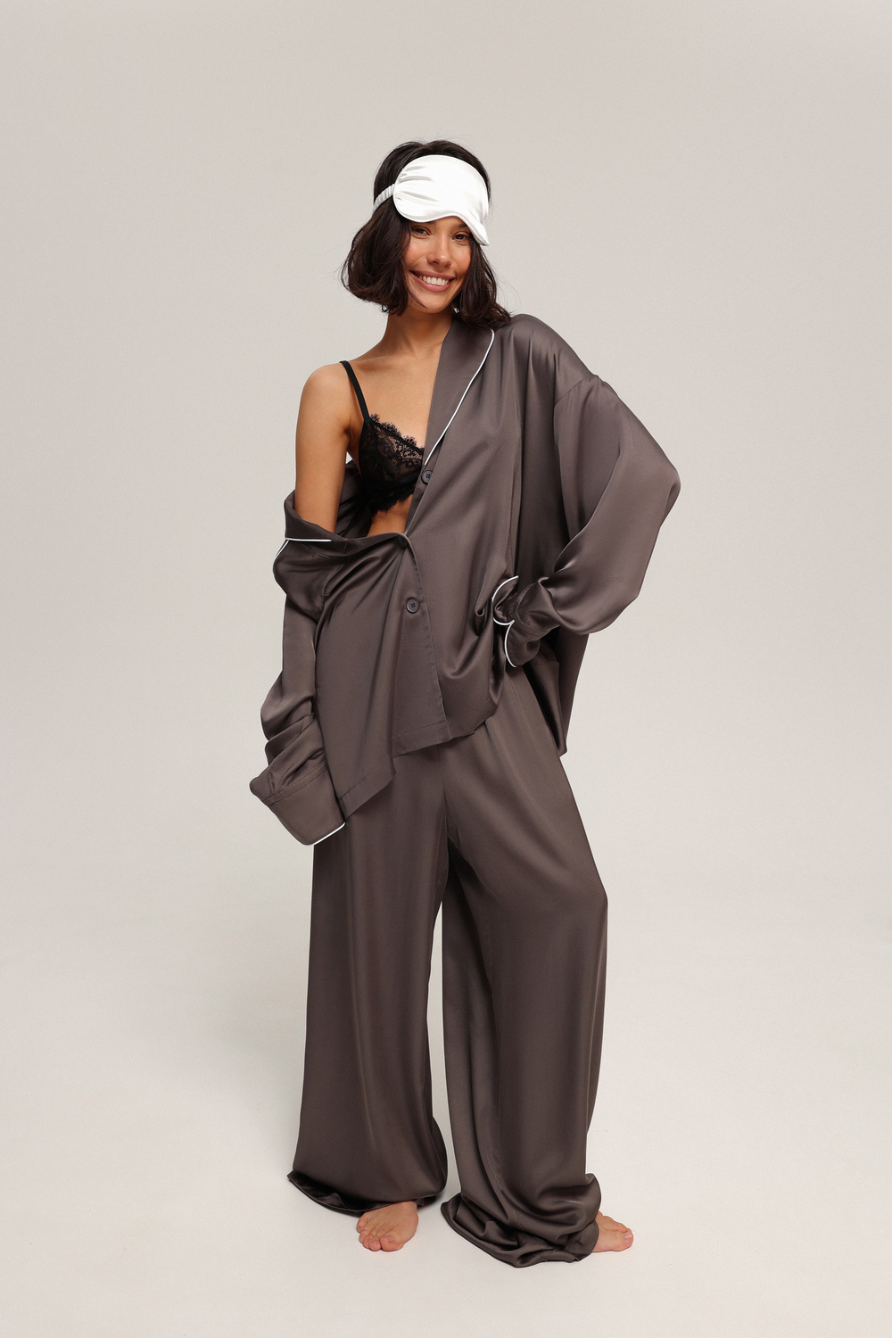 Рубашка атласная