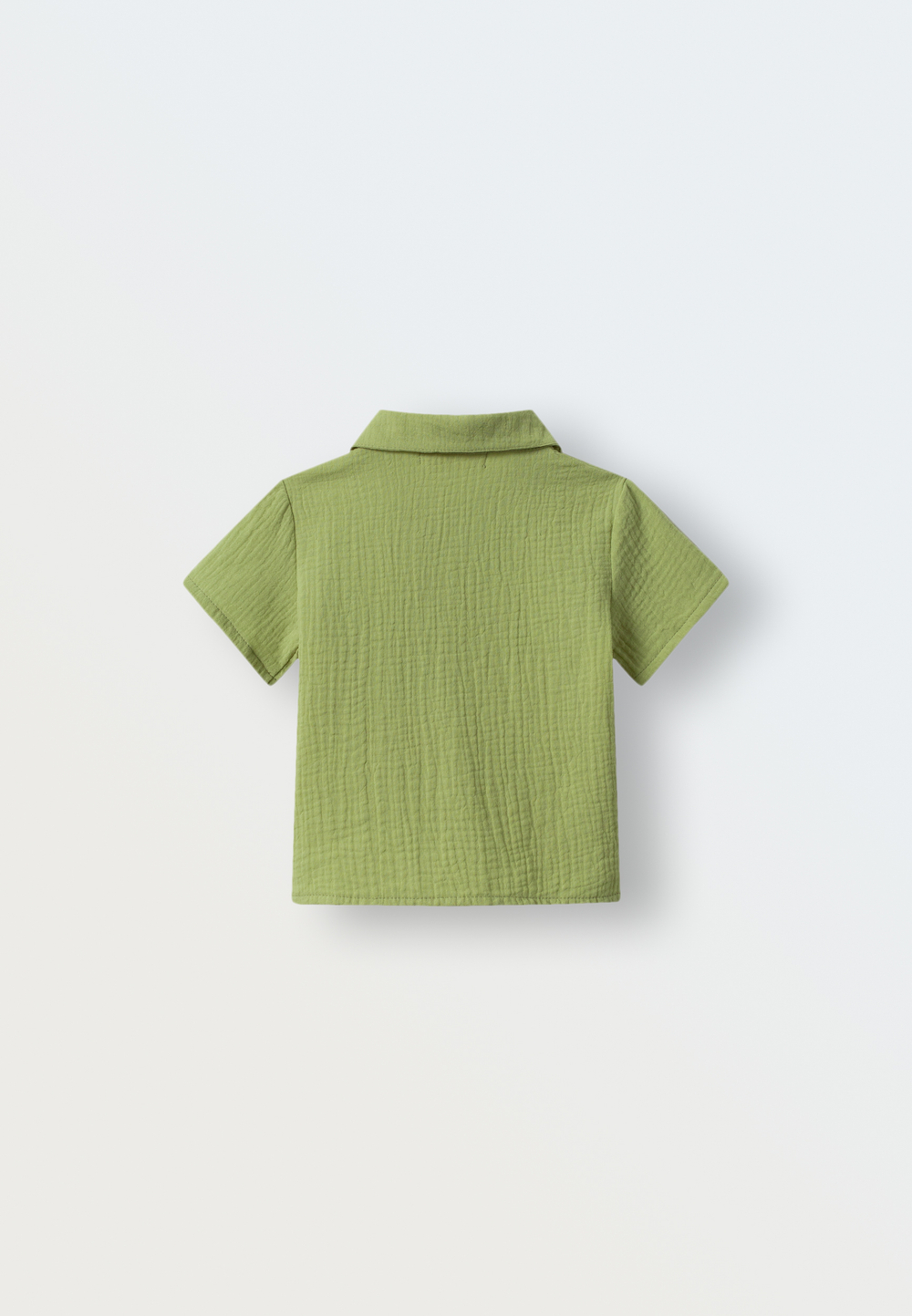 3143-95 Комплект рубашка и шорты из муслина (оливка)