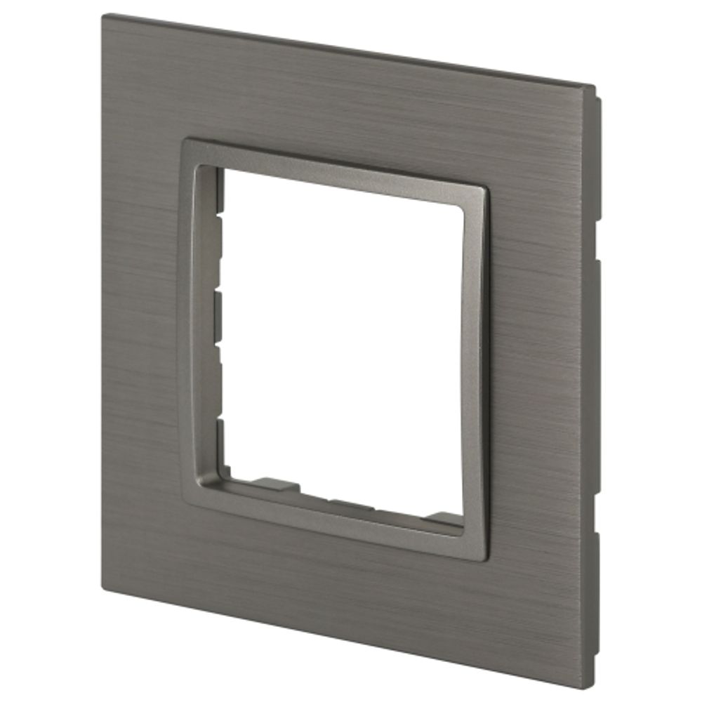 Рамка для розеток и выключателей ЭРА Elegance 14-5201-16 на 1 пост, металл, титан