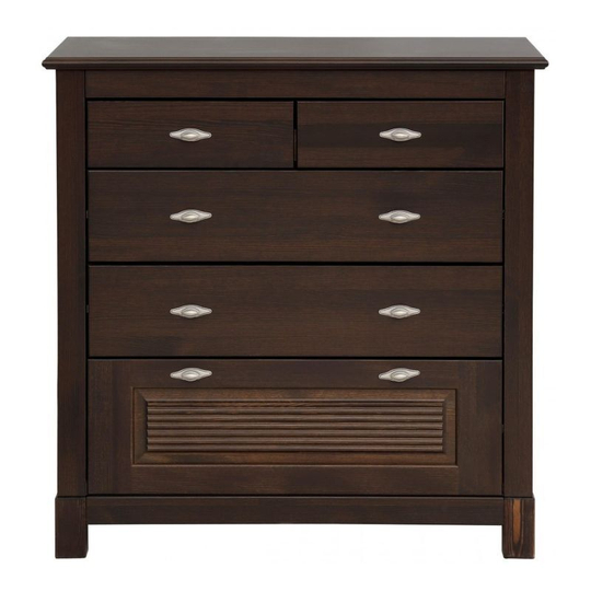 Комод, 97x98x48, Рауна 221, деревянный, 5 ящиков, колониал