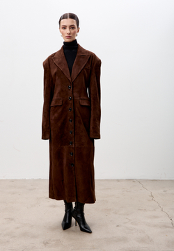 Тренч из натуральной замши