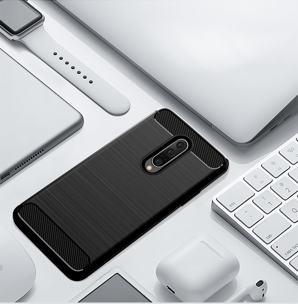 Чехол для OnePlus 7 Pro цвет Black (черный), серия Carbon от Caseport