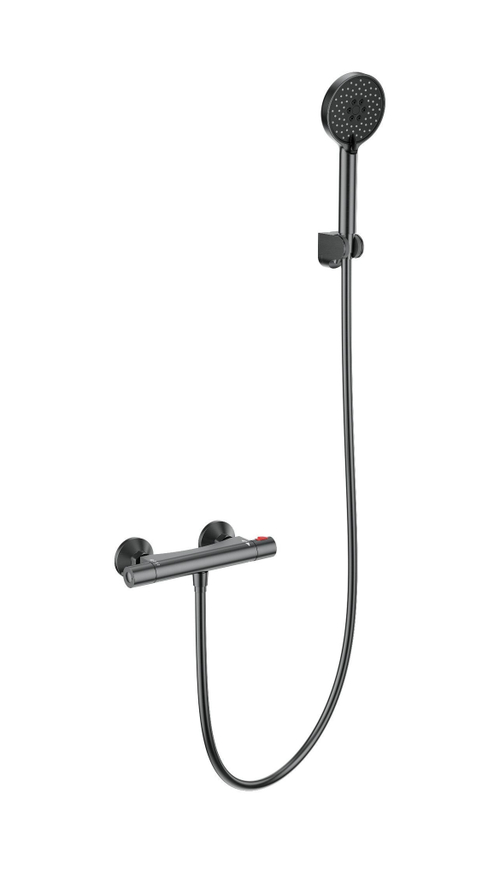 Смеситель для душа с термостатом WONZON & WOGHAND INN 5, Темный графит (WW-B2005-A-BGG)