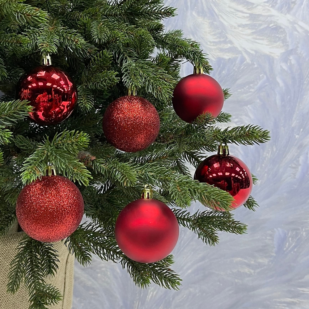 Набор шаров 30шт 6см House of seasons красный в прозрачной упаковке