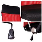 Кресло руководителя Helmi HL-E16 "Content", ткань/сетка/экокожа черная/красная, хром