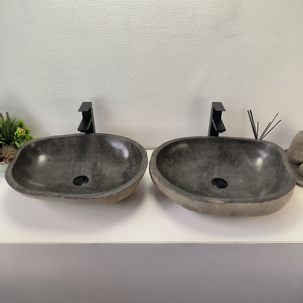 Раковина из речного камня ПАРА! RS-63831 56*44*15 2шт 0127