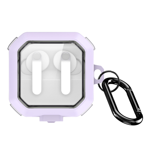 Чехол с рамками фиолетового цвета из TPU и PC для наушников Samsung Buds4 и Buds 4 Pro, серия SECD Series Case от Dux Ducis