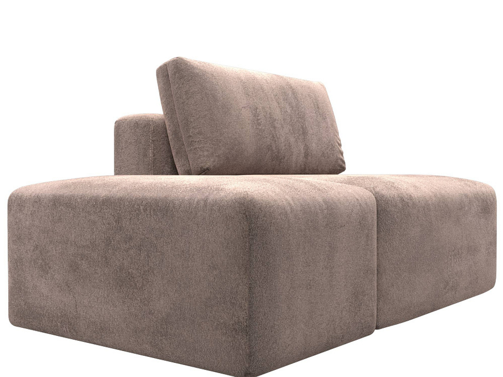 Модули диван и пуф Лига-060 НПБ, TOWER 05 бежевый, Велюр, 129589