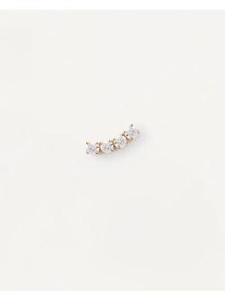 Одиночная серьга Uma серебро 925 пробы покрытое золотом