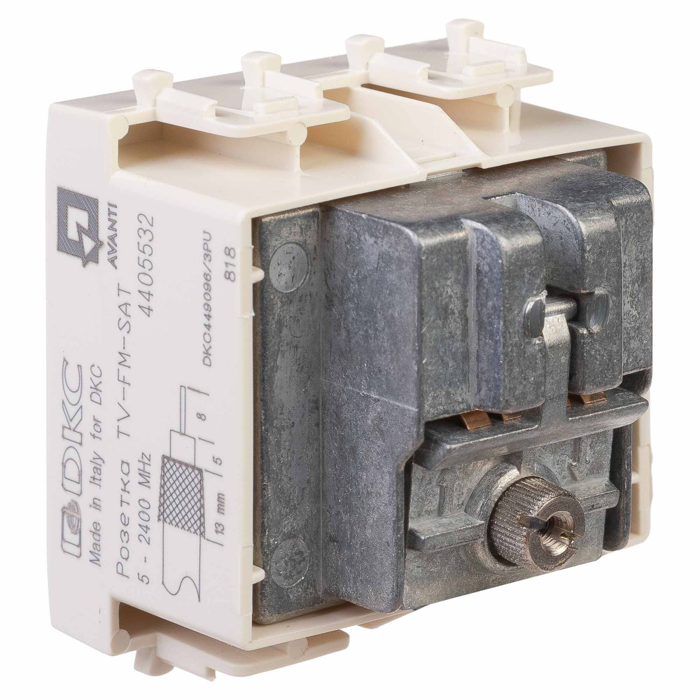 Розетка TV-FM-SAT модульная, "Avanti", "Ванильная дымка", 2 модуля