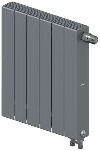 Радиатор Rifar SUPReMO Ventil 500 "титан" - 6 секций подключение нижнее (правое)