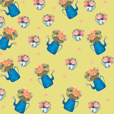 Чай цветы чайник кружка