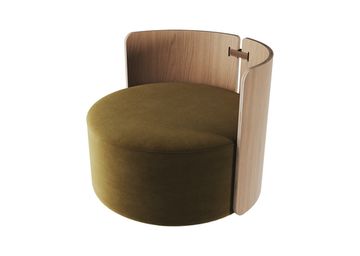 Кресло крутящееся Lagom 800 цвет янтарный FiberGuard/натуральный дуб