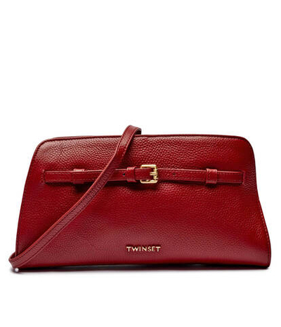 Кожаная сумка-мессенджер TWINSET - красный(242TD8373)